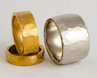 MAKE&nbsp;YOUR&nbsp;OWN hammered wedding rings