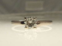 white moissanite diamond alternative engagement ring
