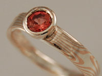 padparadscha sapphire diamond alternative engagement ring