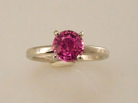 pink sapphire diamond alternative engagement ring