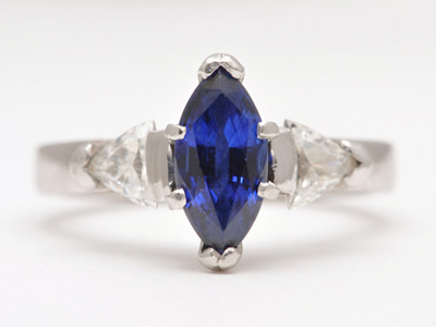 Sapphire Marquise Engagement Ring