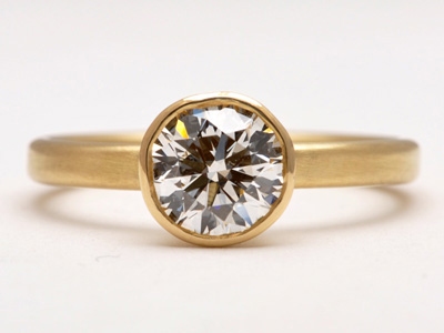 bezel diamond solitaire