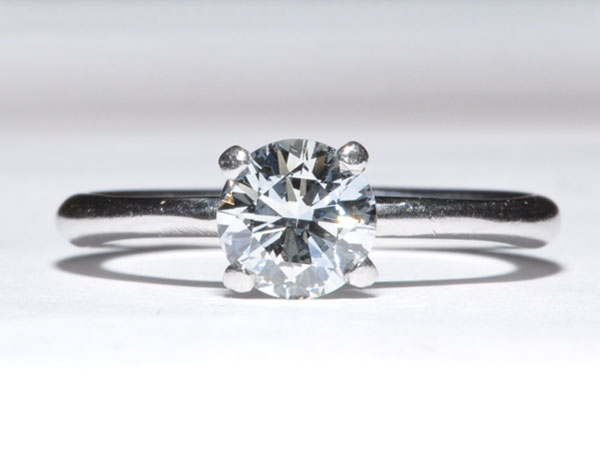 White Lab-Created Diamond