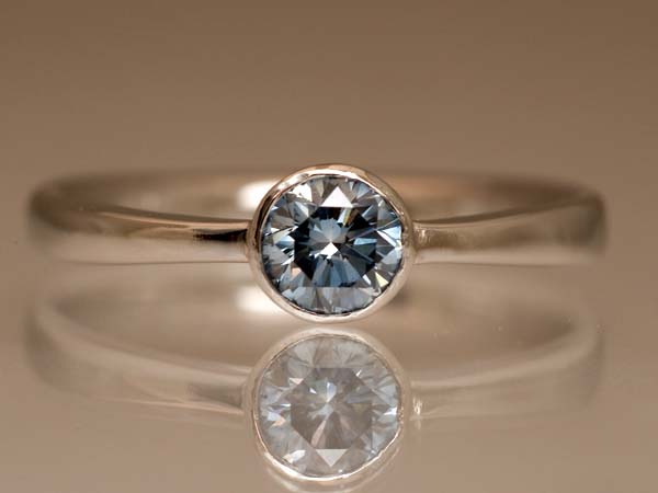 White Lab-Created Diamond