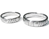 two seuss mokume gane rings mirror-image pair of seuss mokume gane rings